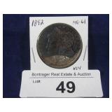 1892 MORGAN SILVER DOLLAR WITH HEAVY RAINBOW