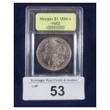 1894-S MORGAN SILVER DOLLAR (USCG) MS 62,