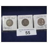 SILVER TYPE SET: BARBER, STANDING LIBERTY