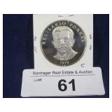 PANAMA 1975 STERLING SILVER 5 BALBOA PROOF CROWN