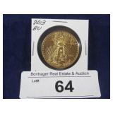 2013 $50 1 OZ BRILLIANT UNC. GOLD EAGLE