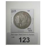 1893 MORGAN SILVER DOLLAR, KEY DATE