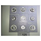 (9) SILVER WASHINGTON QUARTERS: 1939 - 1947;