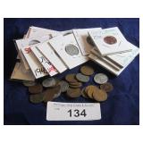 GROUPING OF VARIOUS LINCOLN AND STEEL PENNIES,
