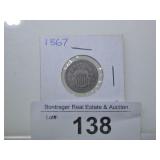 1867 SHIELD NICKEL