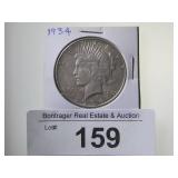 1934 PEACE SILVER DOLLAR