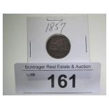 1857 FLYING EAGLE CENT