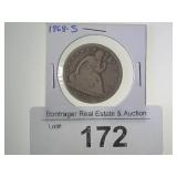 1868-S SEATED LIBERTY HALF DOLLAR