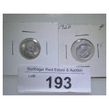 (2) 1920 CANADIAN DIMES