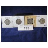 1926-S, 1928-D, 1929-S, 1930-S STANDING LIBERTY
