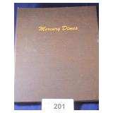 PARTIAL SET OF MERCURY DIMES, (34 TOTAL)