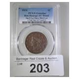 1834 CORONET HEAD CENT, VERY RARE DOUBLED