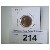 1931-D LINCOLN CENT
