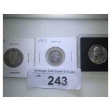 1901 BARBER QUARTER, 1958 WASHINGTON QUARTER,