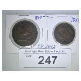 1852 AND 1857 BANK OF UPPER CANADA, ST. GEORGE
