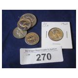 $1.50 FACE QUARTERS AND FRANKLIN HALF DOLLAR