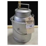 PAINTED SILVER NYCS FLUID CAN 13" TALL PAINTED SILVER NYCS FLUID CAN 13" TALL
