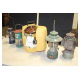 5 VARIOUS COLEMAN CAMPING LANTERNS