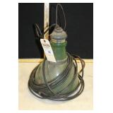 GREEN ENAMELED LIGHT - WORKING CONDITION