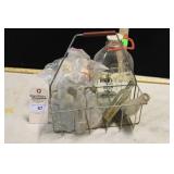4 BOTTLE MILK CARRIER W/ MISC. BOTTLES 4 BOTTLE MILK CARRIER W/ MISC. BOTTLES