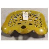 YELLOW CAST IRON IMPLEMENT SEAT, 16" YELLOW CAST IRON IMPLEMENT SEAT, 16"
