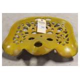 YELLOW CAST IRON IMPLEMENT SEAT, 16"