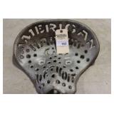 AMERICAN HARROW CO. IMPLEMENT SEAT, 15 1/2",