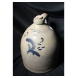 2 GALLON CROCK (WHITTEMORE, HAVANA, NY) 12" TALL 2 GALLON CROCK (WHITTEMORE, HAVANA, NY) 12" TALL