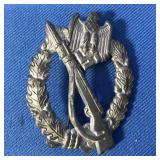 NAZI INFANTRY BADGE / PIN     2 3/8" IN HEIGHT