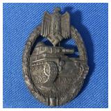 GERMAN NAZI WEHRMACHT TANK BADGE AWARD GERMAN NAZI WEHRMACHT TANK BADGE AWARD