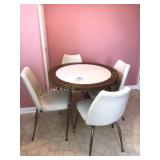36" ROUND KITCHEN TABLE & 4 CHAIRS