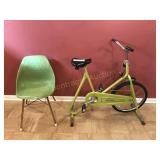 LIME GREEN RETRO SUPER STAR EXERCISE BIKE