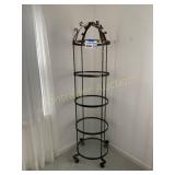4 TIER ROUND METAL DISPLAY STAND