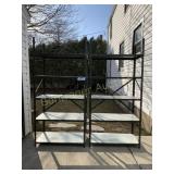 2 METAL SHELVING RACKS