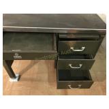 GF FIREPROOF COMPANY COMMERCIAL GREEN METAL DESK