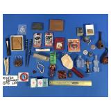 DESK DRAWER LOT, 35 VINTAGE ITEMS