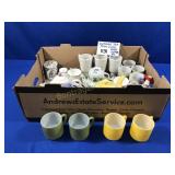 VINTAGE MID-CENTURY TEA POTS, FEDERAL COFFEE MUGS,