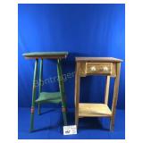 (2) TABLES/PLANT STANDS