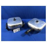 TWO VINTAGE FRIED CHICKEN ELECTRIC SKILLETS,