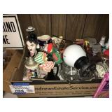 BAR ITEMS, MINIATURE POOL TABLE, STEINS, LAMPS,