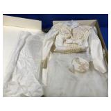VINTAGE HAND MADE WEDDING DRESS WITH APPLIQUES