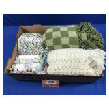 HAND MADE AFGHANS, EMBROIDERED PILLOW CASES