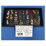 27 PAIR OF CLIP ON AND SCREW ON EARRINGS