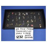 35 PAIR OF PIERCED EARRINGS