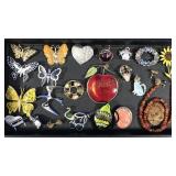 VINTAGE COSTUME JEWELRY, PINS, SETS, EARRINGS,