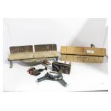 3 MITRE BOXES, CORNER/ STRAIGHT CLAMPS