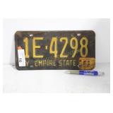1961 N.Y. LICENSE PLATE
