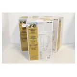3 HAMPTON BAY WHITE EXTERIOR WALL LANTERNS