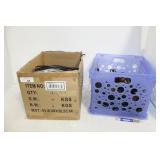 2 BOXES OF MUSIC AND AMPLIFIER CORDS