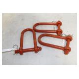 3 HEAVY DUTY 6" X 2 1/2" SHACKLES